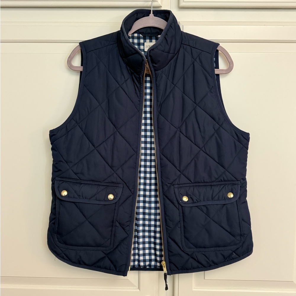 J. Crew Navy Vest with Gold Details